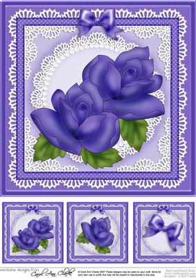 Just Roses 8 x 8 Quick Card Topper