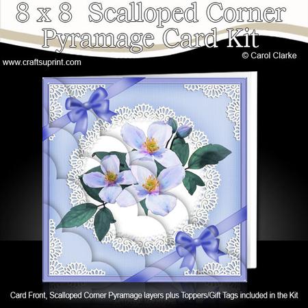 8 x 8 Clematis and Lace Kit with Scalloped Corners