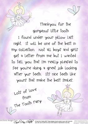 Letter from the Tooth Fairy
