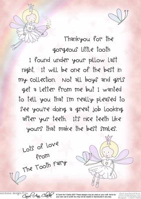 Letter from the Tooth Fairy