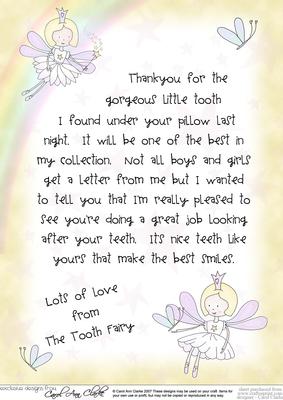 Letter from the Tooth Fairy