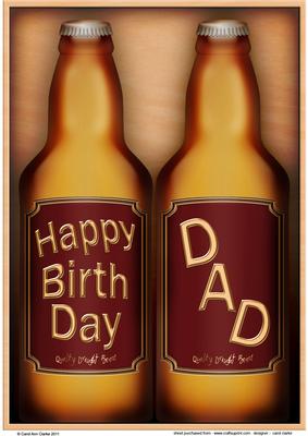 A4 Happy Birthday Dad Gift Set Card Topper