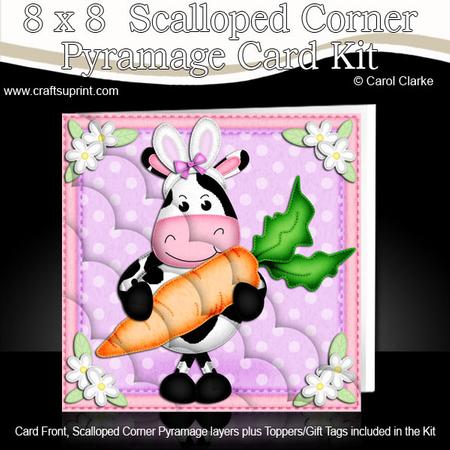 8 x 8 Milly Moo Cow's Bunny Ears Scalloped Corner Kit