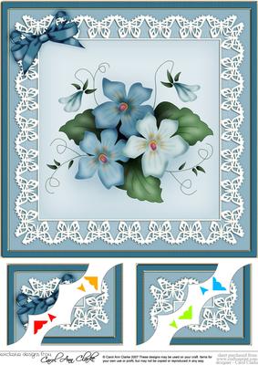 8 x 8 Pretty Viola Scalloped Corner Topper