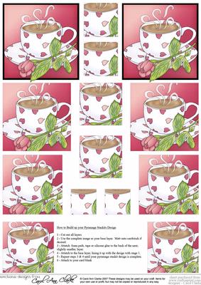 Cup with Rose Pyramage