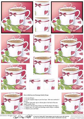 Cup with Rose Pyramage