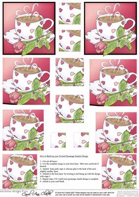 Cup with Rose Twisted Pyramage