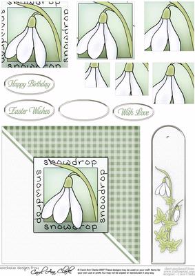 Snowdrops Quick Card with Pyramage