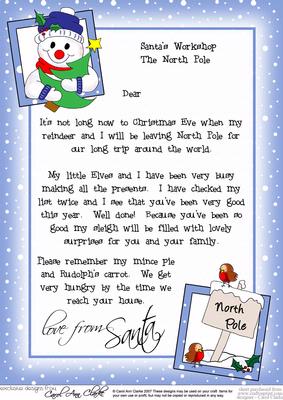 Child's Letter from Santa