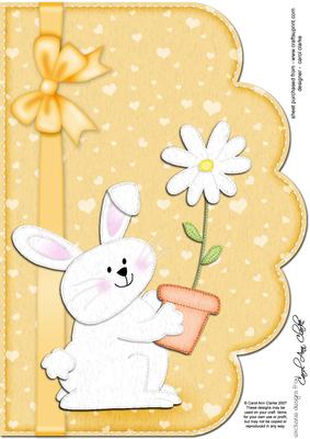 A4 Little Bunny Felties Scalloped Edge