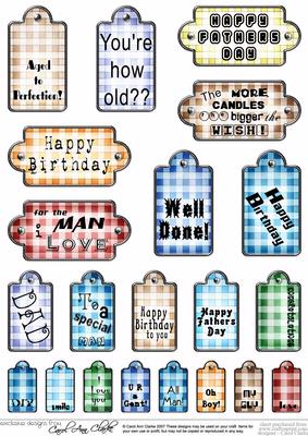 Men's Greetings Tags