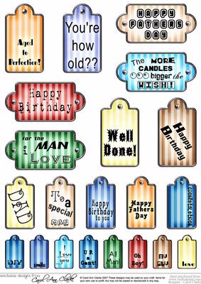 Men's Greetings Tags