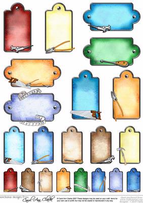 Men's Plain Greetings Tags
