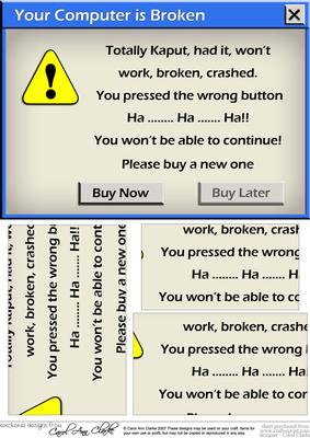 A5 Novelty Fun Computer Greetings Pyramage Topper