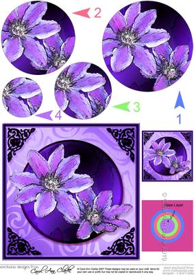 Clematis Quick Card with Circle Pyramage
