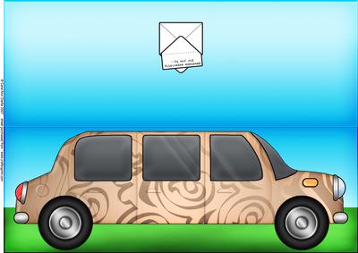 Large Dl Metallic Swirls Stretch Limo Quick Cut N Fold Card