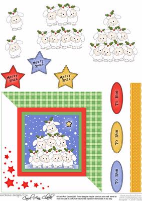 Merry Xmas to Ewe! Quick Card with Decoupage