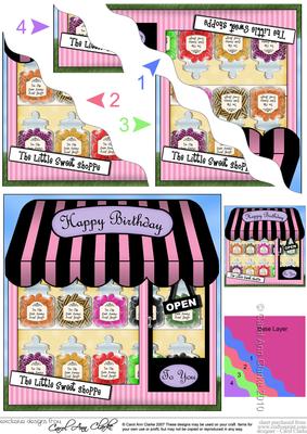 The Little Sweet Shoppe Wavy Corner Side Stacker Topper
