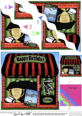 The Little Rugby Shoppe Wavy Corner Side Stacker Topper