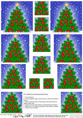 Holly Jolly Christmas Tree Pyramage