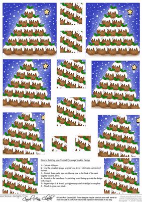 Figgy Pudding Christmas Tree Twisted Pyramage