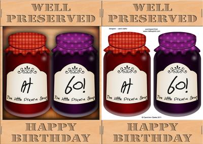 A5 Novelty Well Preserved 60th Birthday Jams 3D Decoupage