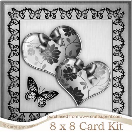 8 x 8 Elegant Romance Kit with 3D Decoupage
