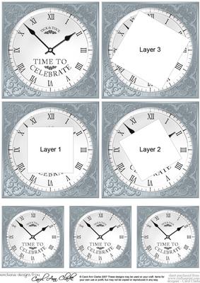 Time to Celebrate Clock Twisted Tunnel Topper