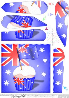 Flying the Flag Australia Fan Pyramage Topper