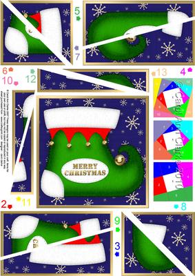 Christmas Stocking Twisted Spiral Side Stacker