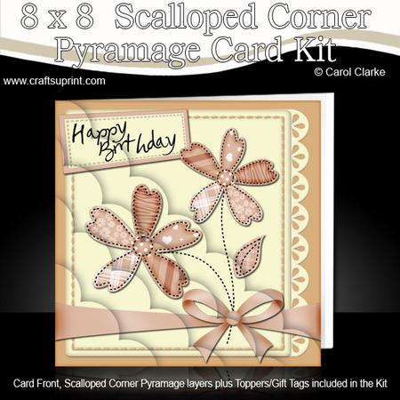 8 x 8 Patchwork Flowers N Lace Scalloped Corner Kit