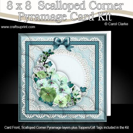 8 x 8 Spring Flowers Kit with Scalloped Corners