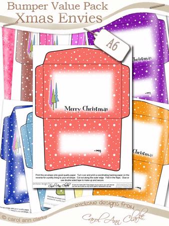 Bumper Value Pack of C6 Christmas Envelopes