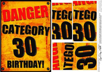 A5 Fun Novelty 30th Birthday Pyramage Topper