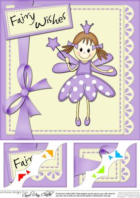 8 x 8 Fairy Twinkletoes and Lace Corner Topper