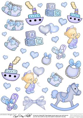 New Baby Boy Decoupage Designs