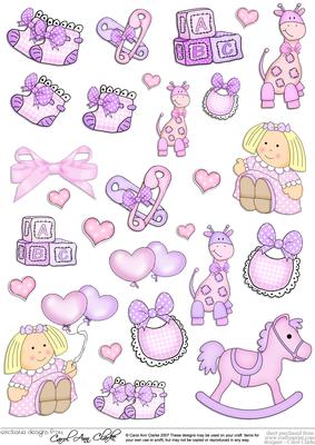 New Baby Girl Decoupage Designs