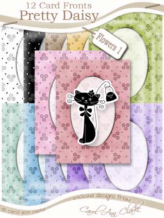 Flowers Card Fronts Set in Pretty Daisy Colours