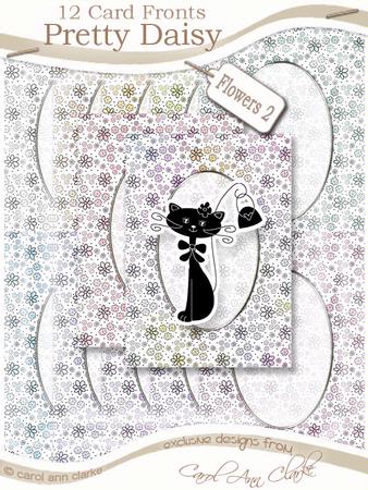 Flowers Card Fronts Set in Pretty Daisy Colours