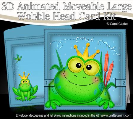 3D Freddy Frog's Animated Large Wobble Head Card Kit