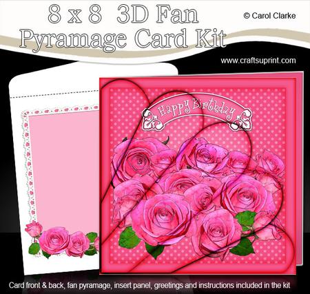8 x 8 Birthday Roses Fan Pyramage Kit