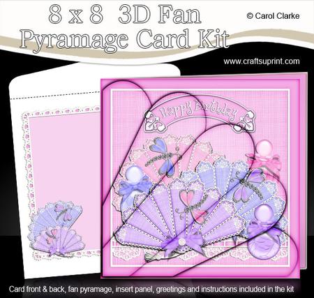 8 x 8 Birthday Fans Perfume N Dragonflies Fan Pyramage Kit