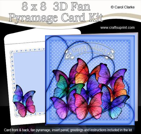 8 x 8 Birthday Butterflies Fan Pyramage Kit