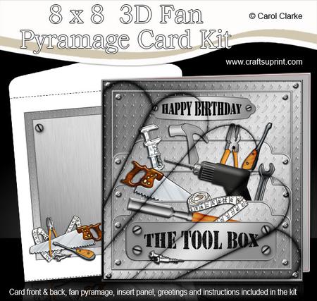 8 x 8 Birthday Tool Box Fan Pyramage Kit