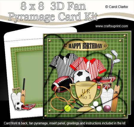 8 x 8 Birthday Sports Fan Pyramage Kit