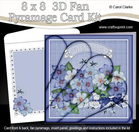 8 x 8 Birthday Violas Fan Pyramage Kit