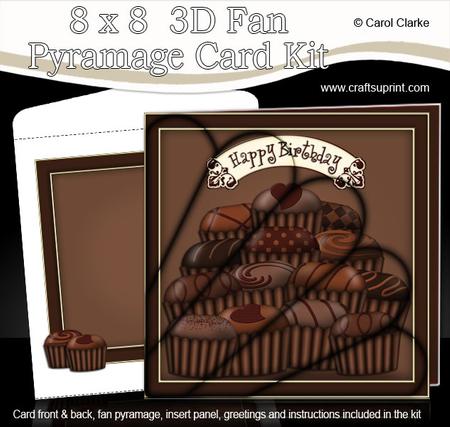 8 x 8 Birthday Chocolates Fan Pyramage Kit