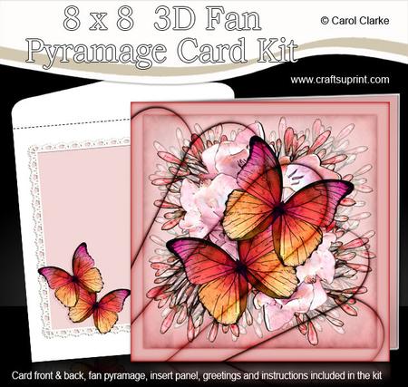 8 x 8 Butterflies & Flowers Fan Pyramage Kit