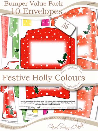 Bumper Value Pack of A6 Christmas Envelopes