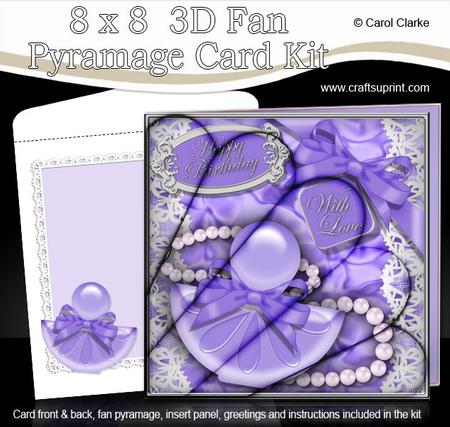 8 x 8 Perfume Lace N Pearls Fan Pyramage Kit